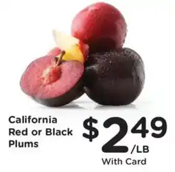 Kroger California red or black plums offer