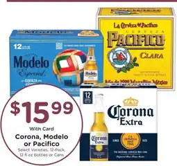 Kroger Corona, Modelo or Pacifico offer