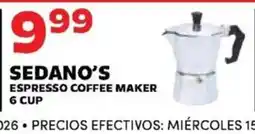 Sedano's Sedano's espresso coffee maker offer