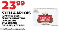 Sedano's Stella Artois imported beer offer