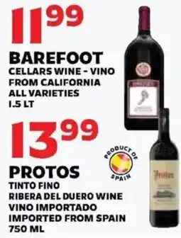 Sedano's Barefoot Cellars Wine offer