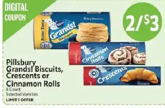 Homeland Market Pillsbury Grands! Biscuits, Crescents or Cinnamon Rolls offer