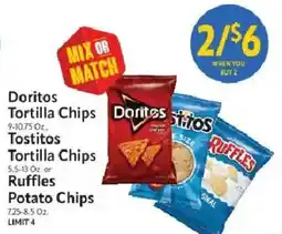Homeland Market Doritos, Tostitos or Ruffles Potato Chips offer