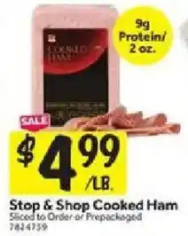 Stop&Shop Stop & Shop Cooked Ham offer
