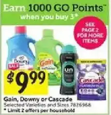 Stop&Shop Gain, Downy or Cascade offer