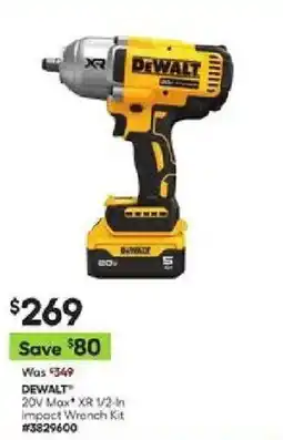 Lowe's DeWalt 20v max xr 1/2-in impact wrench kit offer