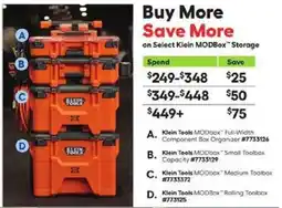 Lowe's Klein Tools MODBox Storage offer
