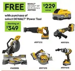 Lowe's Free DeWalt 20v Max Xr 8.0-ah Battery offer