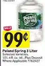 Stop&Shop Poland Spring 3 Liter offer