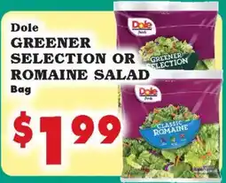 Foodland Dole greener selection or romaine salad offer