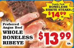 Foodland Preferred angus beef whole boneless ribeye offer