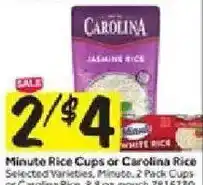 Stop&Shop Minute Rice Cups or Carolina Rice offer