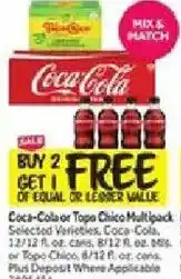 Stop&Shop Coca-Cola or Topo Chico Multipack offer