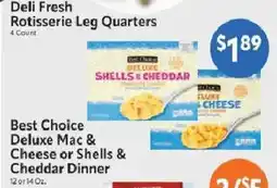 Homeland Market Best Choice Deluxe Mac & Cheese or Shells & Cheddar Dinner offer