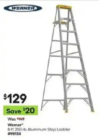 Lowe's Werner 8-ft 250-lb Aluminum Step Ladder offer