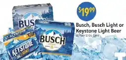 Homeland Market Busch, Busch Light or Keystone Light Beer offer