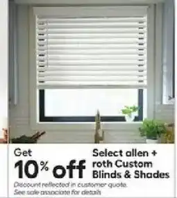 Lowe's Select allen + roth Custom Blinds & Shades offer