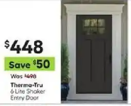 Lowe's Therma-Tru 6 Lite Shaker Entry Door offer