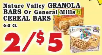 Foodland Nature Valley granola bars or general mills cereal bars offer