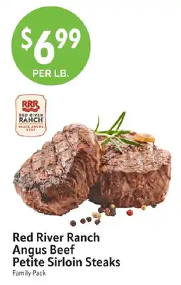 Homeland Market Red River Ranch Angus Beef Petite Sirloin Steaks offer