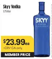 Raley's Skyy Vodka offer