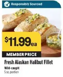 Raley's Fresh Alaskan Halibut Fillet offer