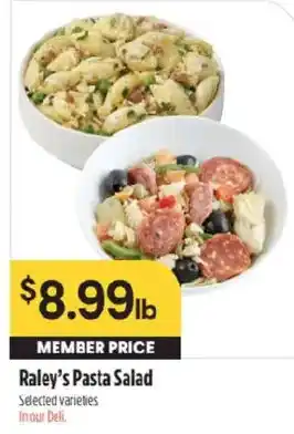 Raley's Raley's Pasta Salad offer