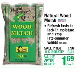 Menards Wood Ecology's Wood Mulch offer