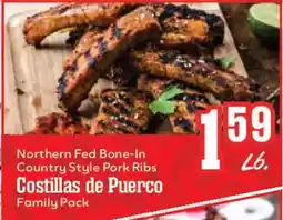 Market Basket Northern Fed Bone-In Country Style Pork Ribs Costillas de Puerco offer