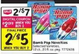 Stop&Shop Bomb Pop Novelties offer