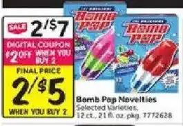 Stop&Shop Bomb Pop Novelties offer