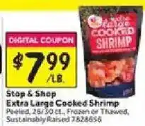 Stop&Shop Stop & Shop Extra Large Cooked Shrimp offer