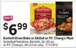 Stop&Shop Bertolli Oven Bake or Skillet or P.F. Chang's Meal offer