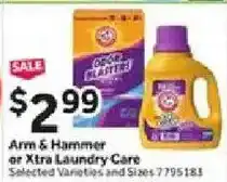Stop&Shop Arm & Hammer or Xtra Laundry Care offer