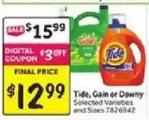 Stop&Shop Tide, Gain or Downy offer