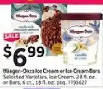 Stop&Shop Häagen-Dazs ice cream or ice cream bars offer