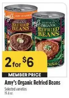 Raley's Amy's Organic Refried Beans offer