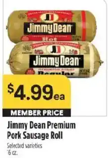 Raley's Jimmy Dean Premium Pork Sausage Roll offer