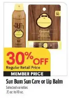 Raley's Sun Bum Sun Care or Lip Balm offer
