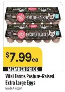 Raley's Vital Farms Pasture-Raised Extra Large Eggs offer