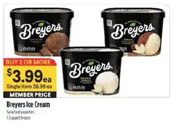 Raley's Breyers Ice Cream offer