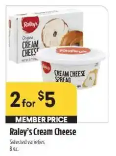 Raley's Ralley's Cream Cheese offer