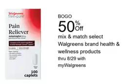 Walgreens Walgreens pain reliever offer