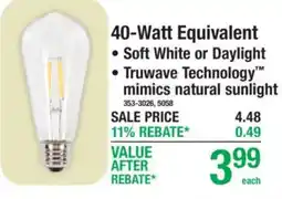 Menards Truwave Technology™ 40-Watt Equivalent Light Bulb offer