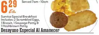 Market Basket Sunrise Special Breakfast offer