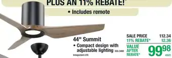 Menards Summit 44" Outdoor Ceiling Fans offer