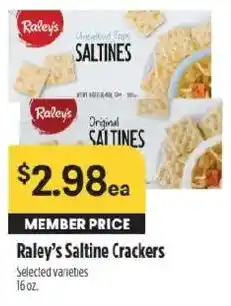 Raley's Raley's Saltine Crackers offer