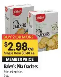 Raley's Raley's Pita Crackers offer