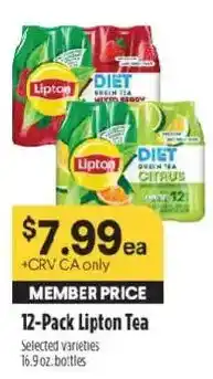 Raley's 12-Pack Lipton Tea offer
