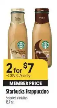 Raley's Starbucks Frappuccino offer